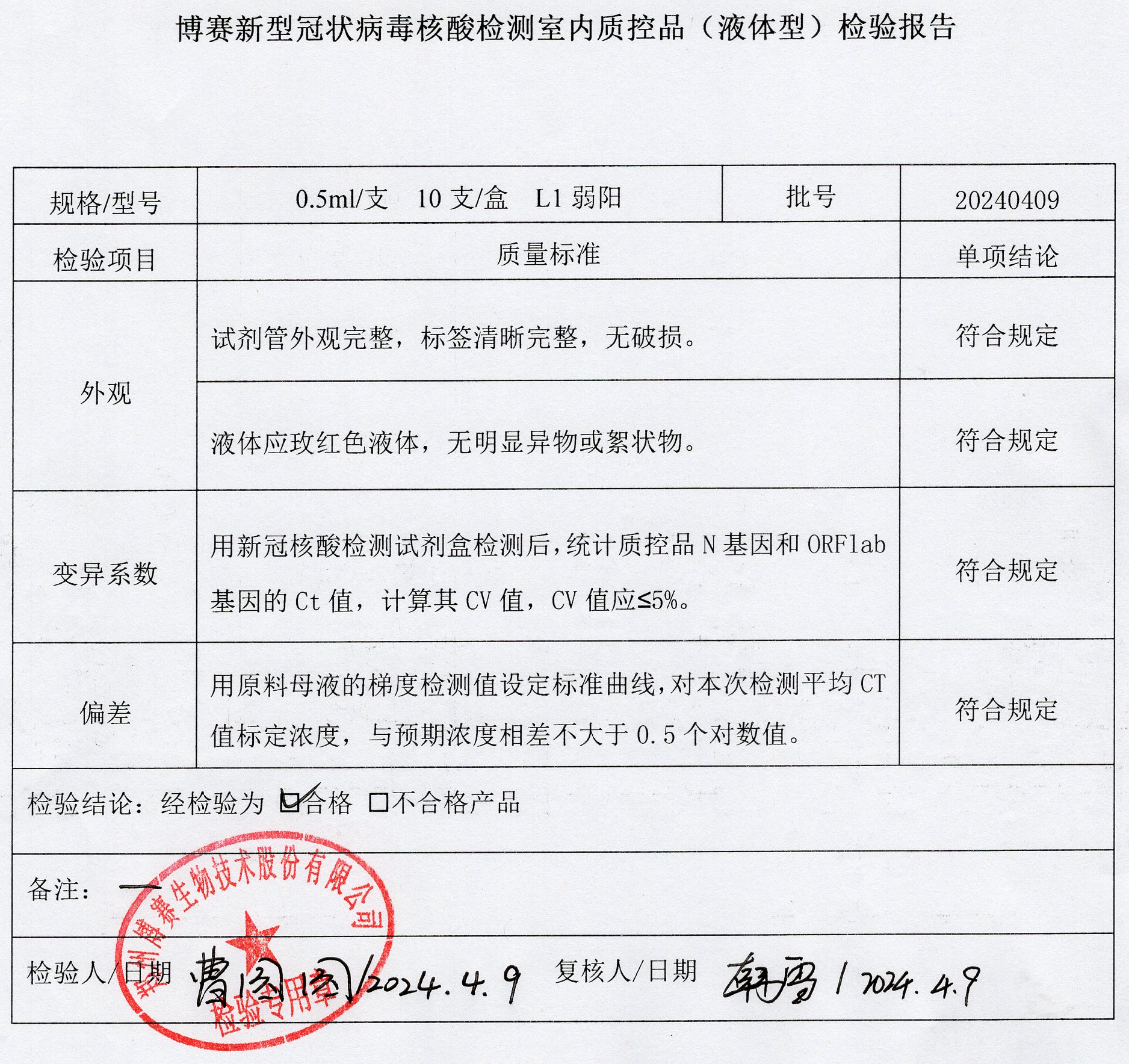新型冠狀病毒核酸檢測室內(nèi)質(zhì)控品（液體型）L1弱陽 10支 20240409.jpg